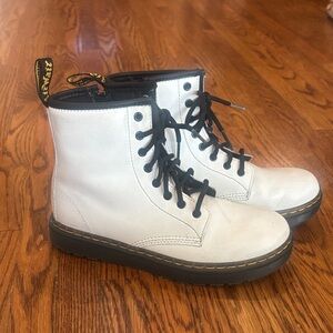 Dr. Martens Kids White Boots